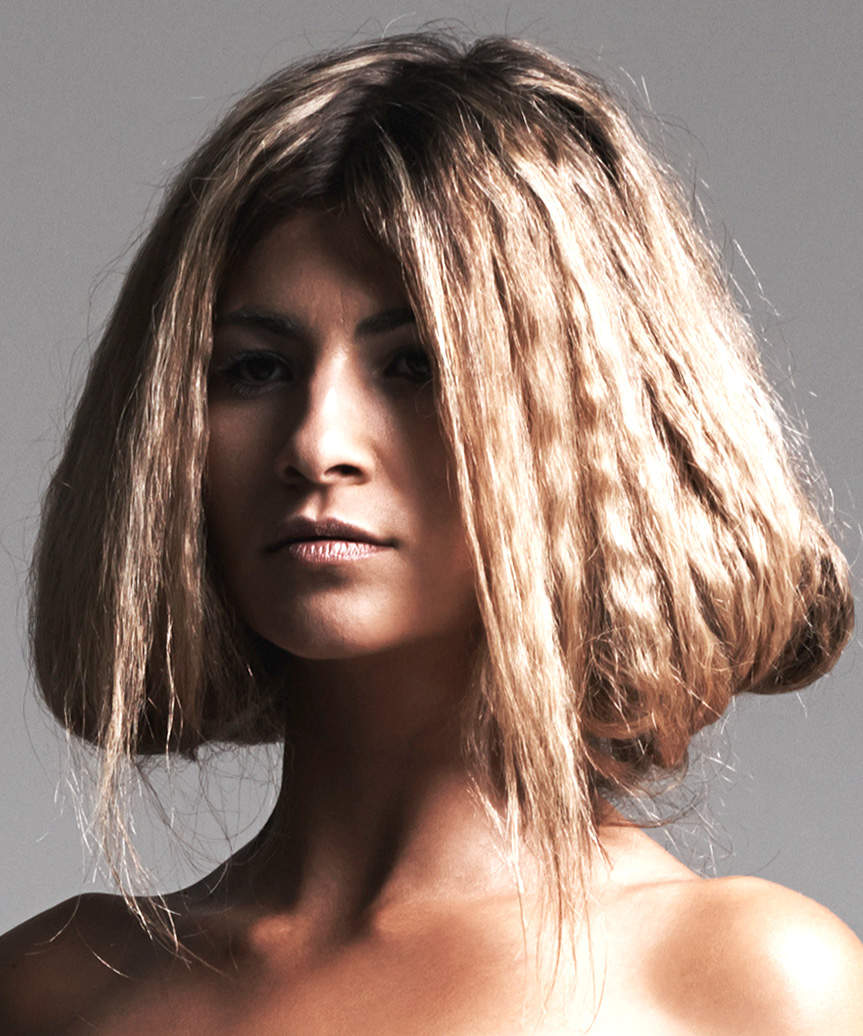 Chin-Length Bob With Sharp Crimp Definition — Classy Crimped Hair
