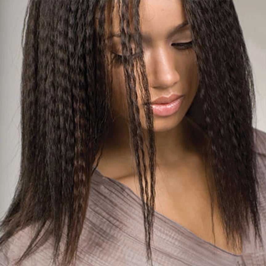 Fine Dark Brown Hair With Crimped Texture — Classy Crimped Hair