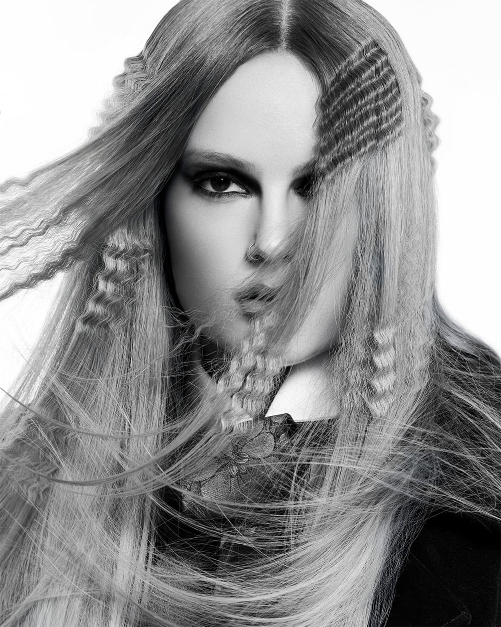 Blonde Hair Half Crimped Half Straight — Classy Crimped Hair