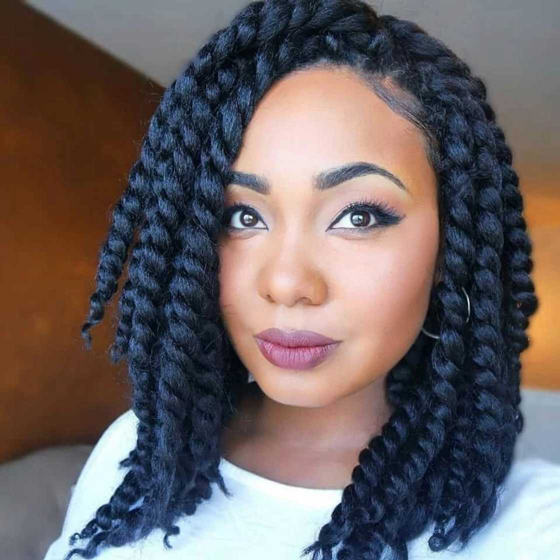 Collarbone Twist Out With Side Part — Classy Crochet Hair