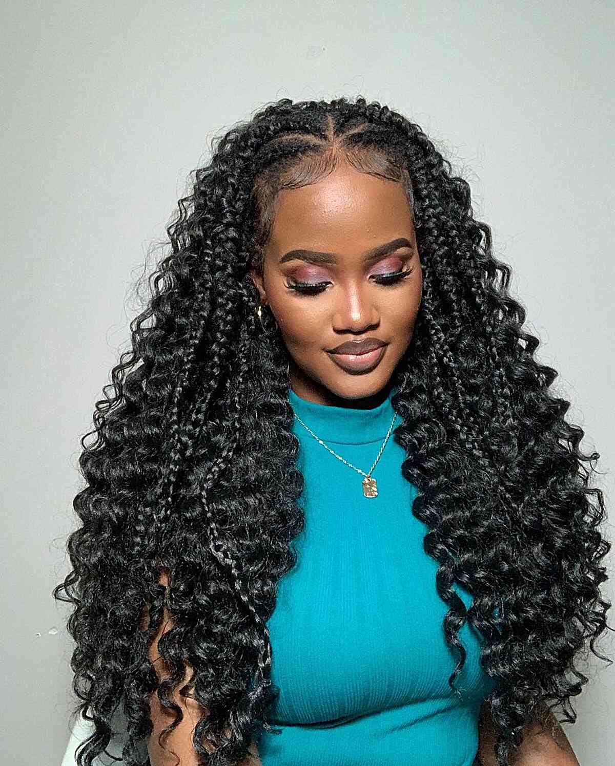 Mid-Back Ombre Locs With Braided Crown — Classy Crochet Hair