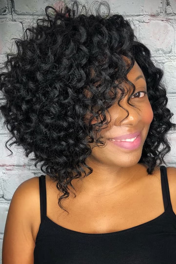 Angled Bob With Side-Swept Bangs — Classy Crochet Hair