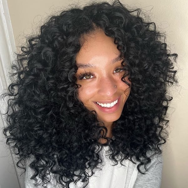 Effortless Shoulder Length Black Curls — Classy Crochet Hair