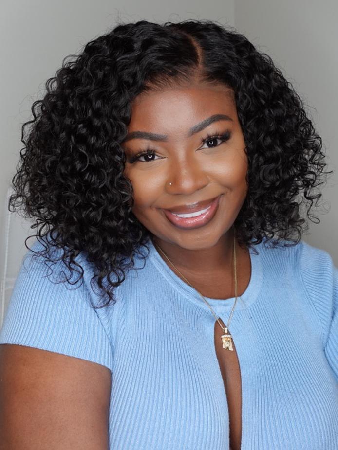 Collarbone Black Bob With Defined Curls — Classy Curly Hair Hairstyles
