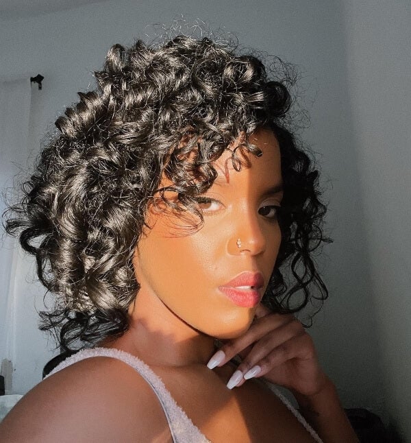 Collarbone Layers Black Defined Coils — Classy Curly Hair Natural