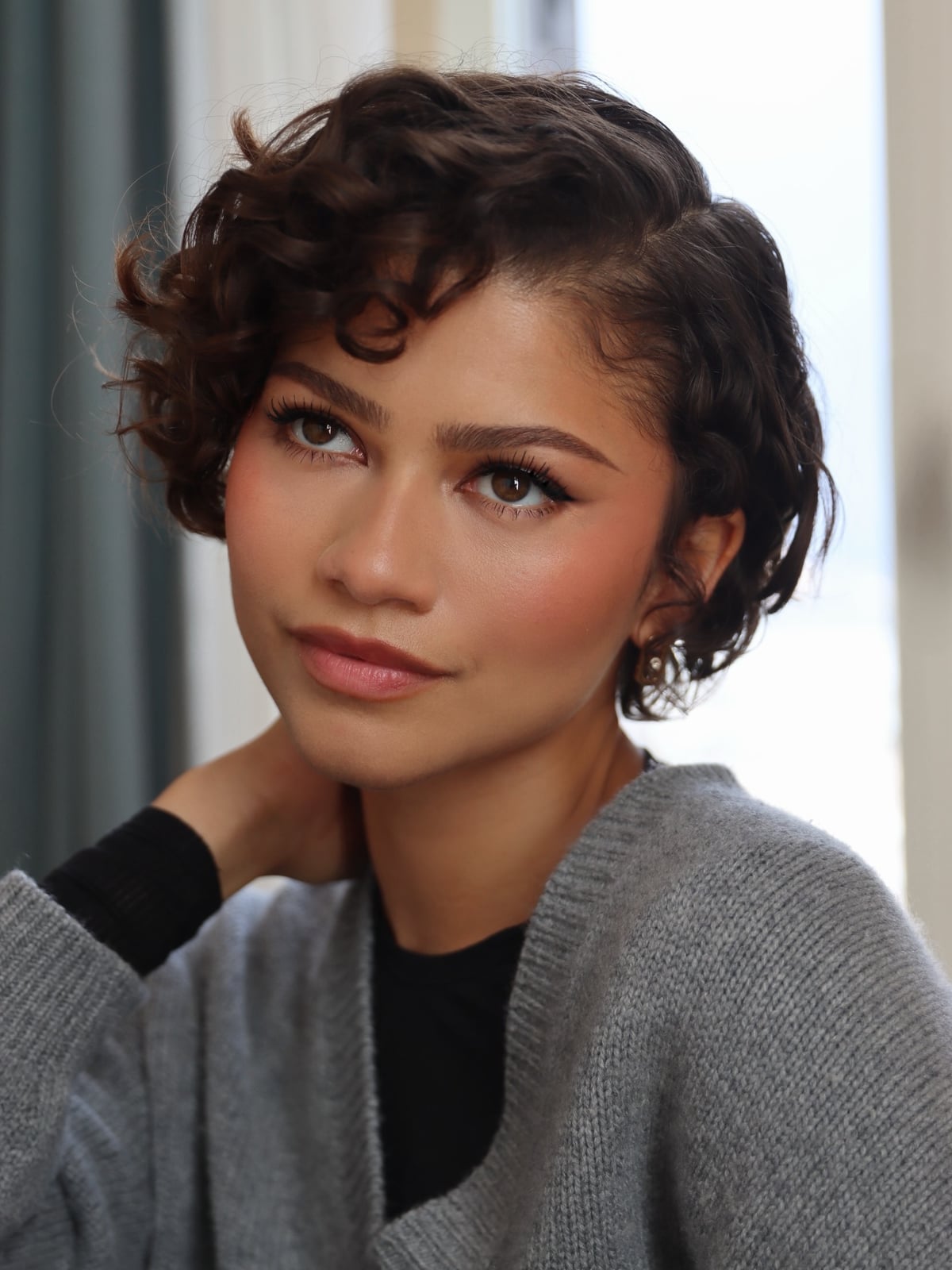 Short Dark Brown Curly Pixie Cut — Classy Curly Hair Natural