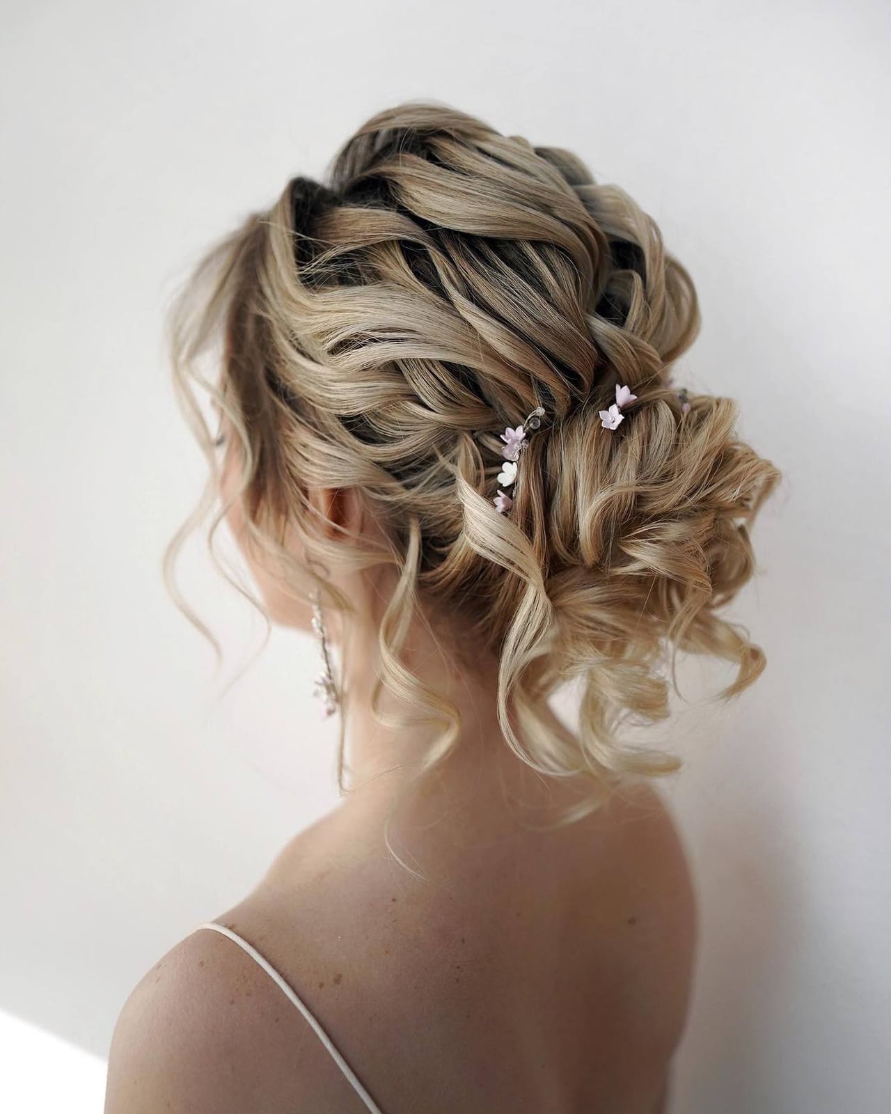 Blonde Updo With Caramel Highlights And Braids — Classy Curly Updo