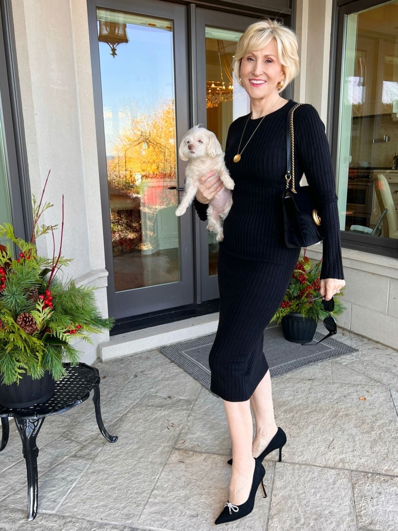 Ribbed Knit Midi Dress — Classy Dark Outfits