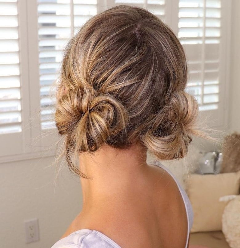 Collarbone Two Low Buns Balayage Collarbone Two Low Buns Balayage — Classy Dirty Hair Hairstyles