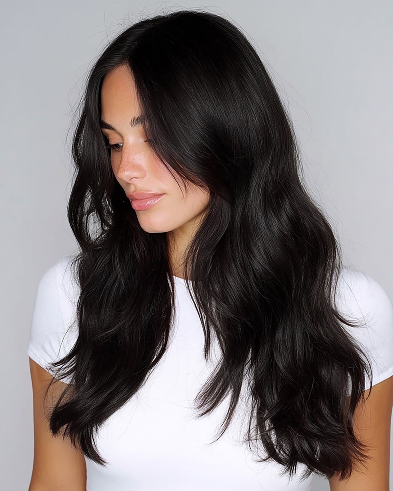 Mid-Back Jet Black Straight Blowout — Classy Extensions Hair