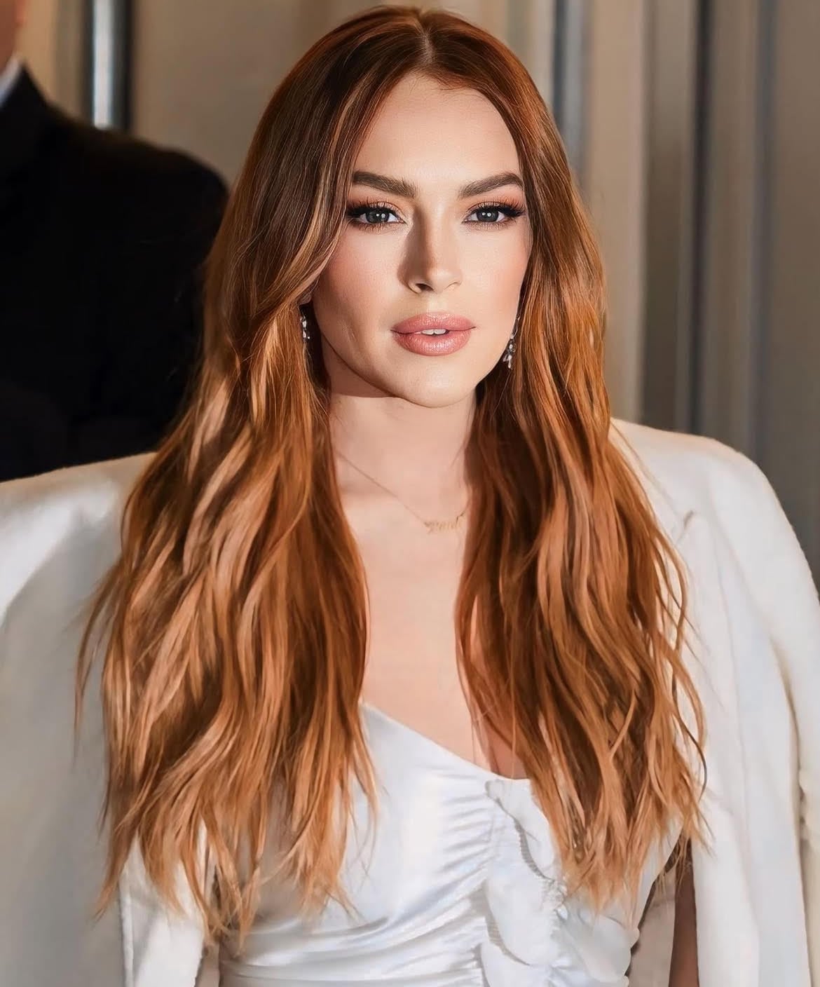 Mid-Back Auburn Hair with Subtle Highlights — Classy Extensions Hair