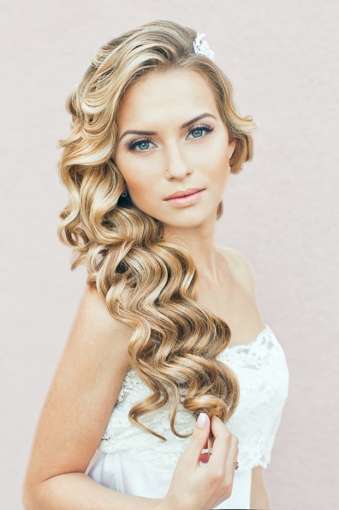 Mid-Back Blonde Voluminous Curls Updo — Classy Extensions Hair