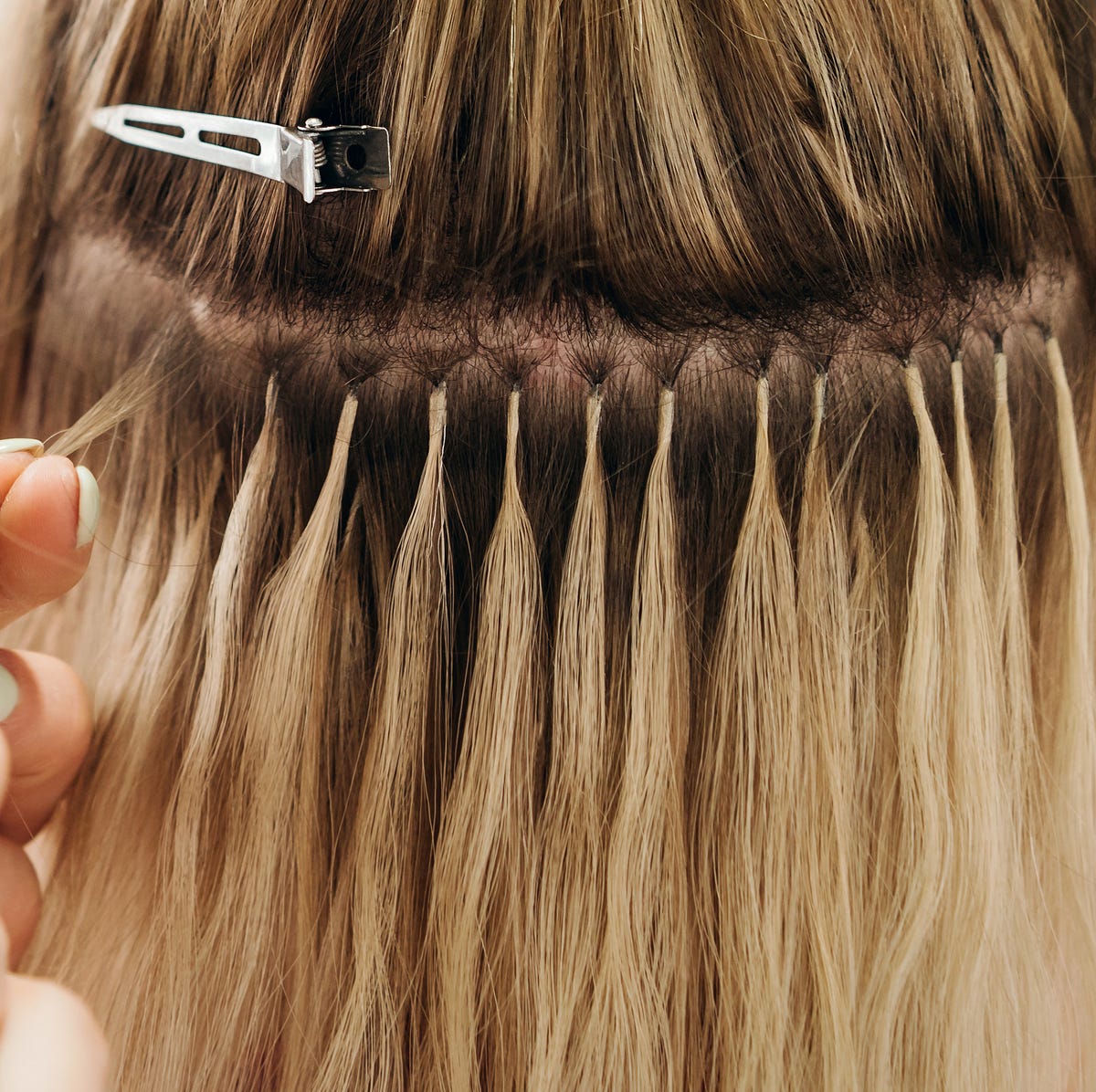 Shoulder Length Ash Blonde Microlink Extensions — Classy Extensions Hair