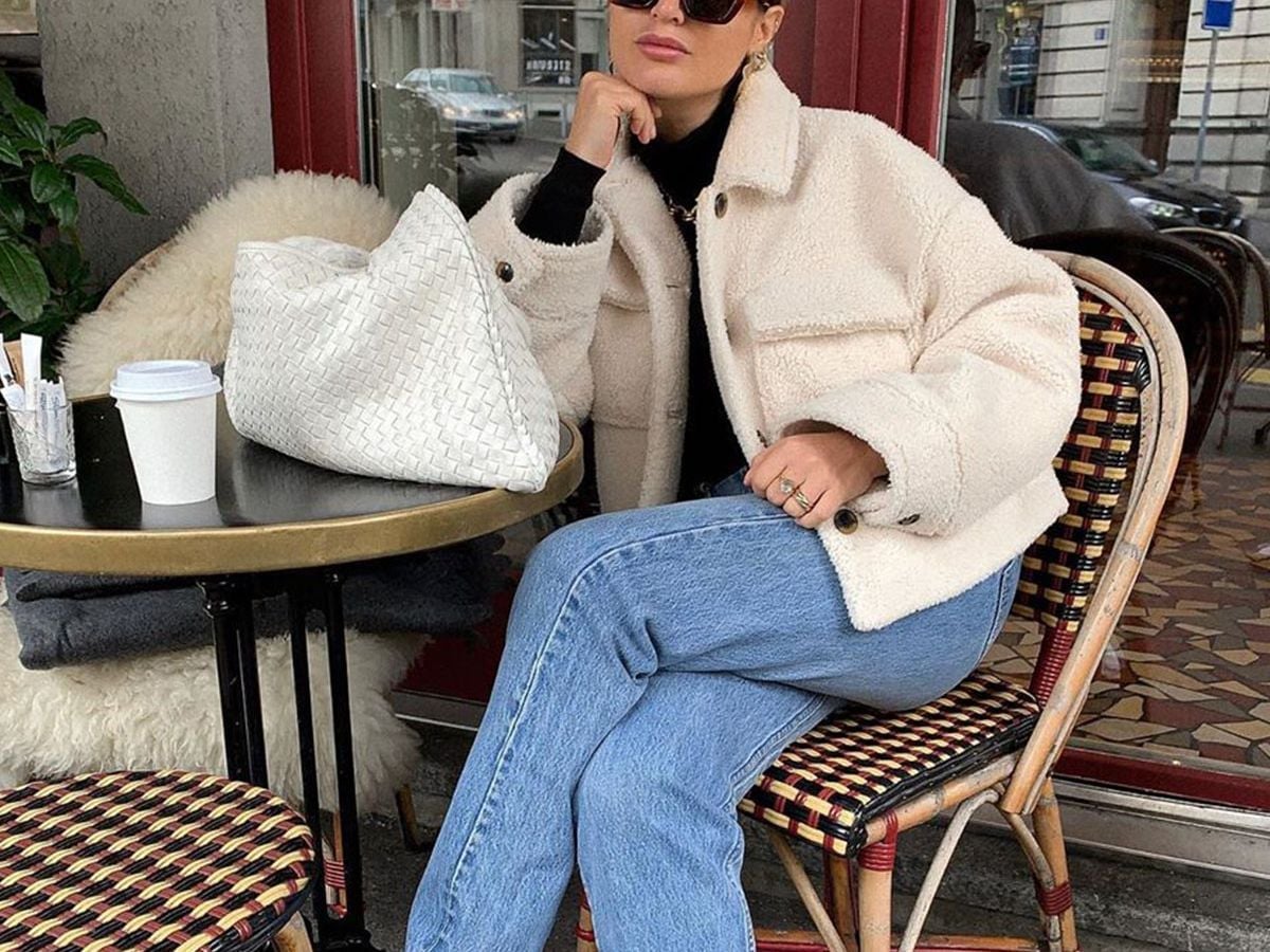 Textured Cream Fleece Jacket Elevates Casual Jeans — Classy Fleece Outfits