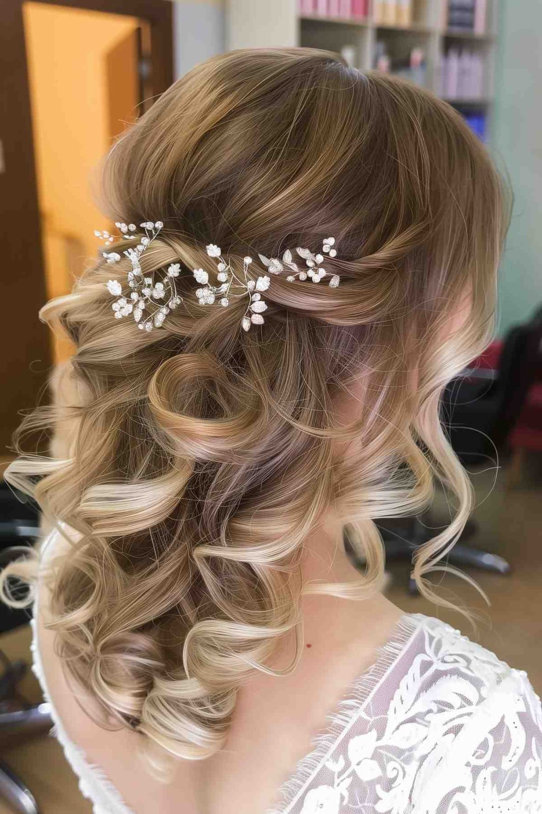 Collarbone Loose Updo With Soft Curls And Wispy Bangs — Classy Formal Hair