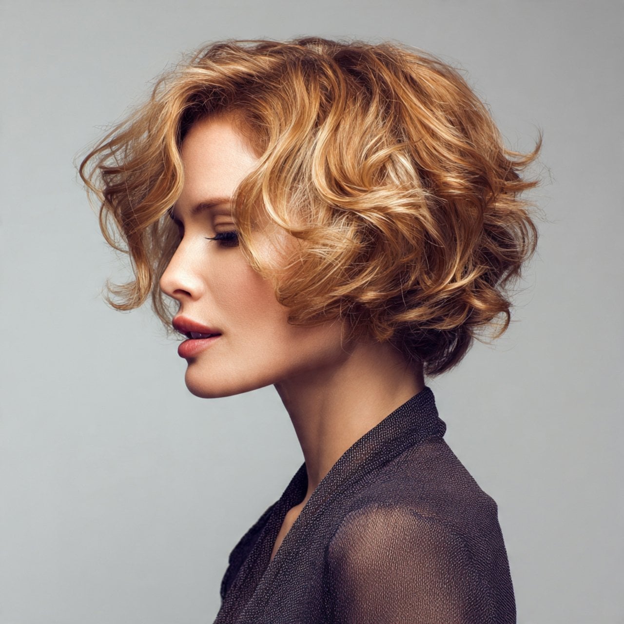 Honey Blonde Half-Up Twisted Style With Curls — Classy Formal Hair