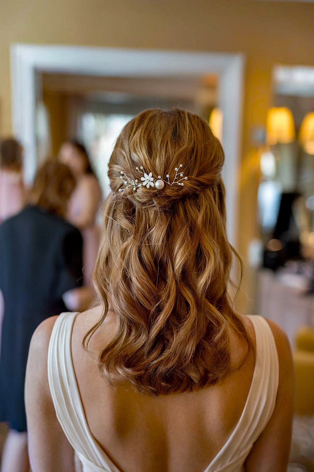 Half Up Half Down With Braided Accent — Classy Formal Hair