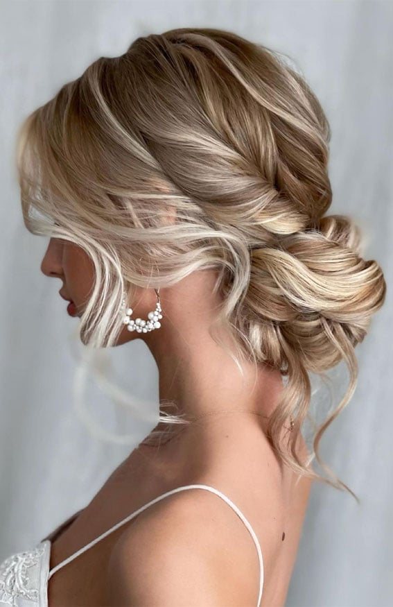 Ash Blonde Low Twisted Updo — Classy Formal Updos