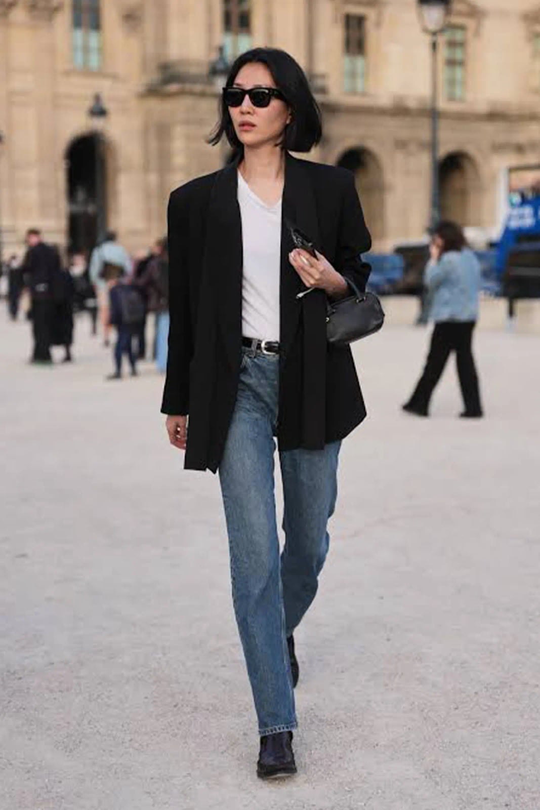 Dark Blazer with Blue Jeans — Classy French Style