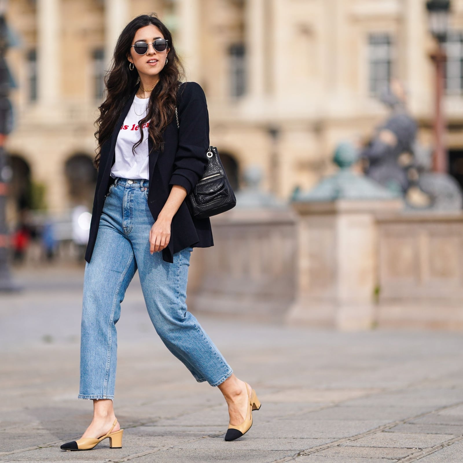 Blazer with Wide Leg Jeans — Classy French Style