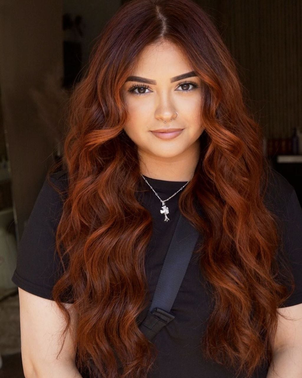 Warm Ginger With Blonde Highlights Shoulder Layers — Classy Ginger Hair Color