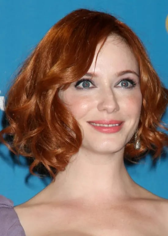 Auburn Gloss Chin Length Angled Bob — Classy Ginger Hair Color