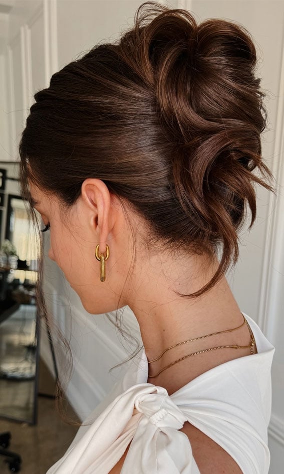 Dark Brown Twisted Bun Updo Dark Brown Twisted Bun Updo — Classy Hair Pictures