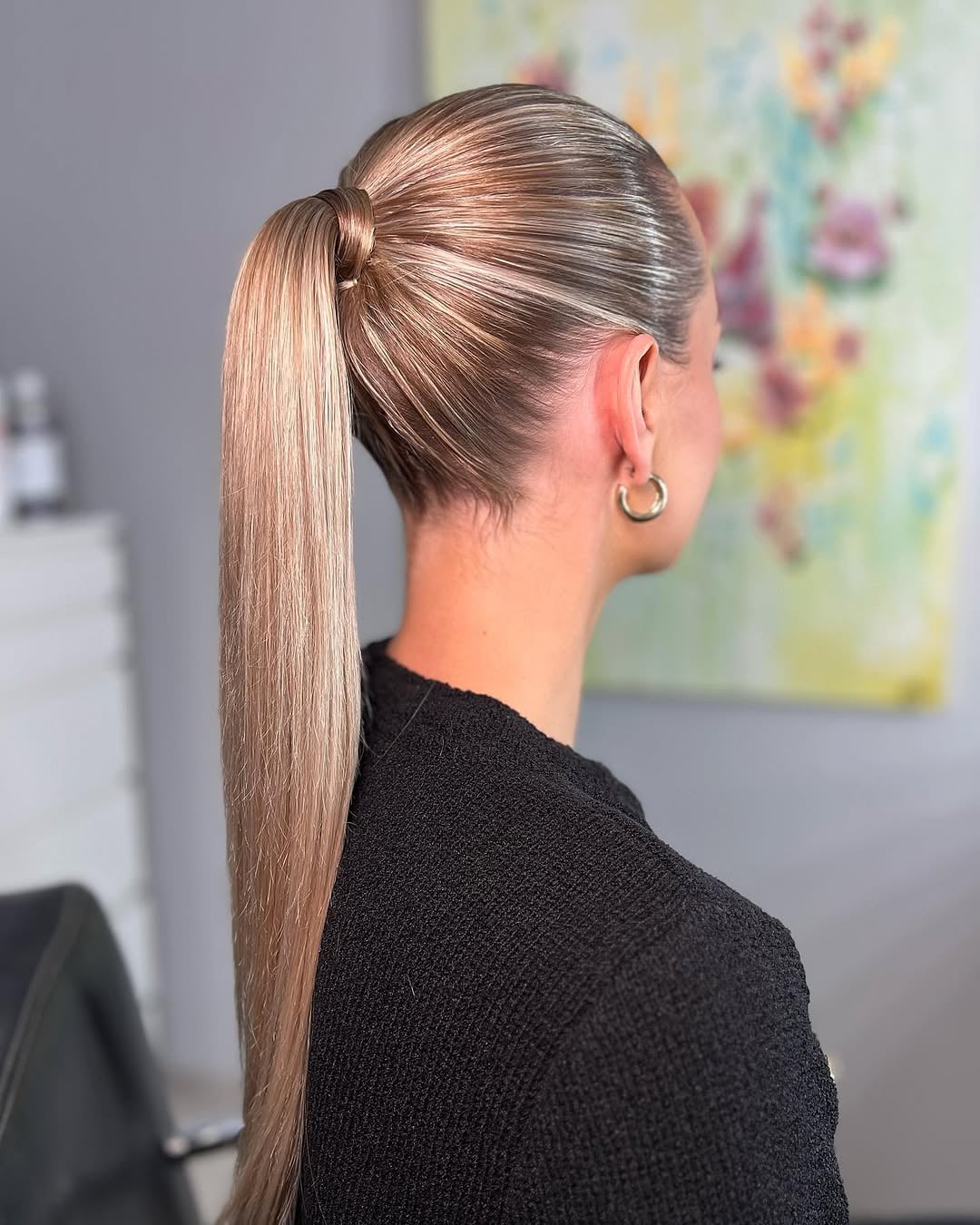 Ash Blonde Sleek High Ponytail, Mid-Back — Classy Hairstyles for Teens