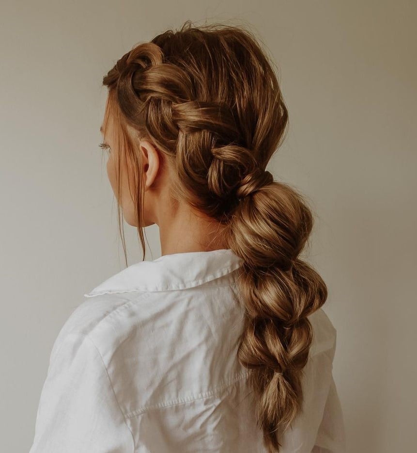 Honey Blonde Textured Bubble Braid — Classy Hairstyles for Teens