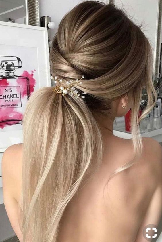 Dark Blonde Twisted Ponytail With Accessory — Classy Hairstyles for Teens