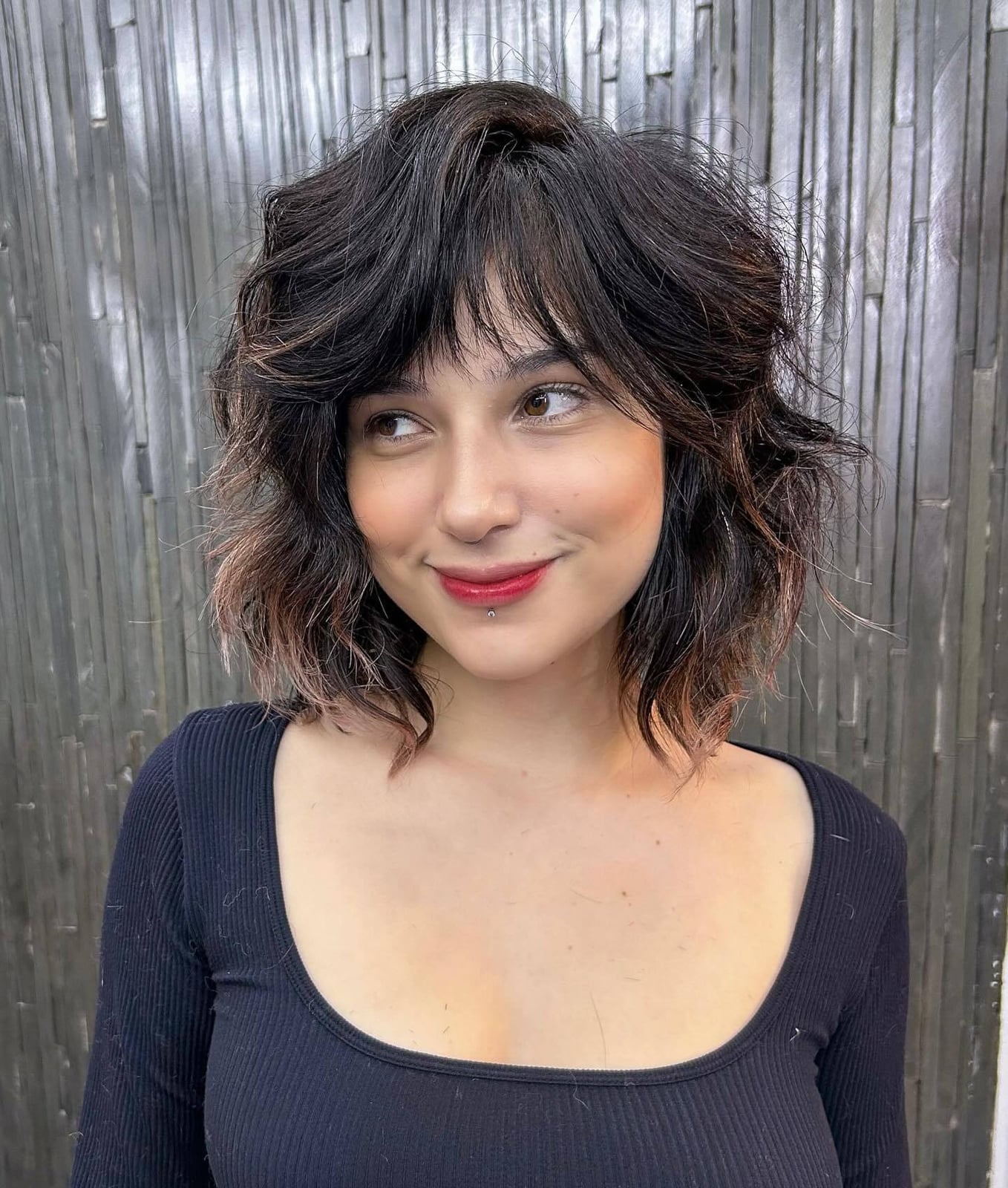 Dark Brown Shag With Pink Highlights — Classy Hairstyles for Teens