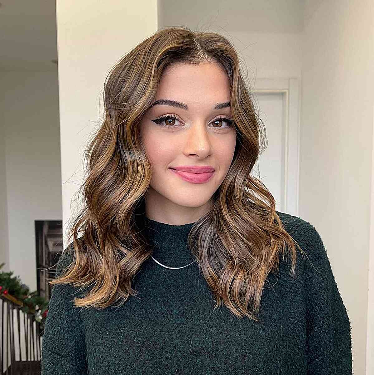 Medium Brown Lob With Loose Waves — Classy Hairstyles for Teens
