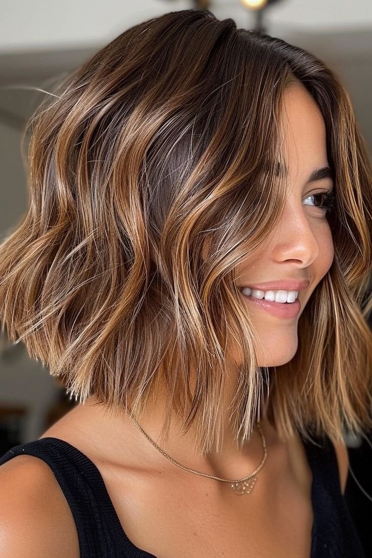 Short Layered Cut With Side-Swept Bangs and Crown Volume Short Layered Cut With Side-Swept Bangs and Crown Volume — Classy Hairstyles for Thick Hair