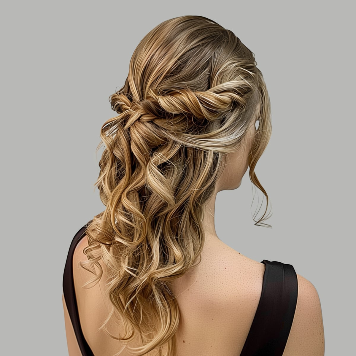 Long Blonde Half-Up Half-Down Braids Curls — Classy Hairstyles to Do