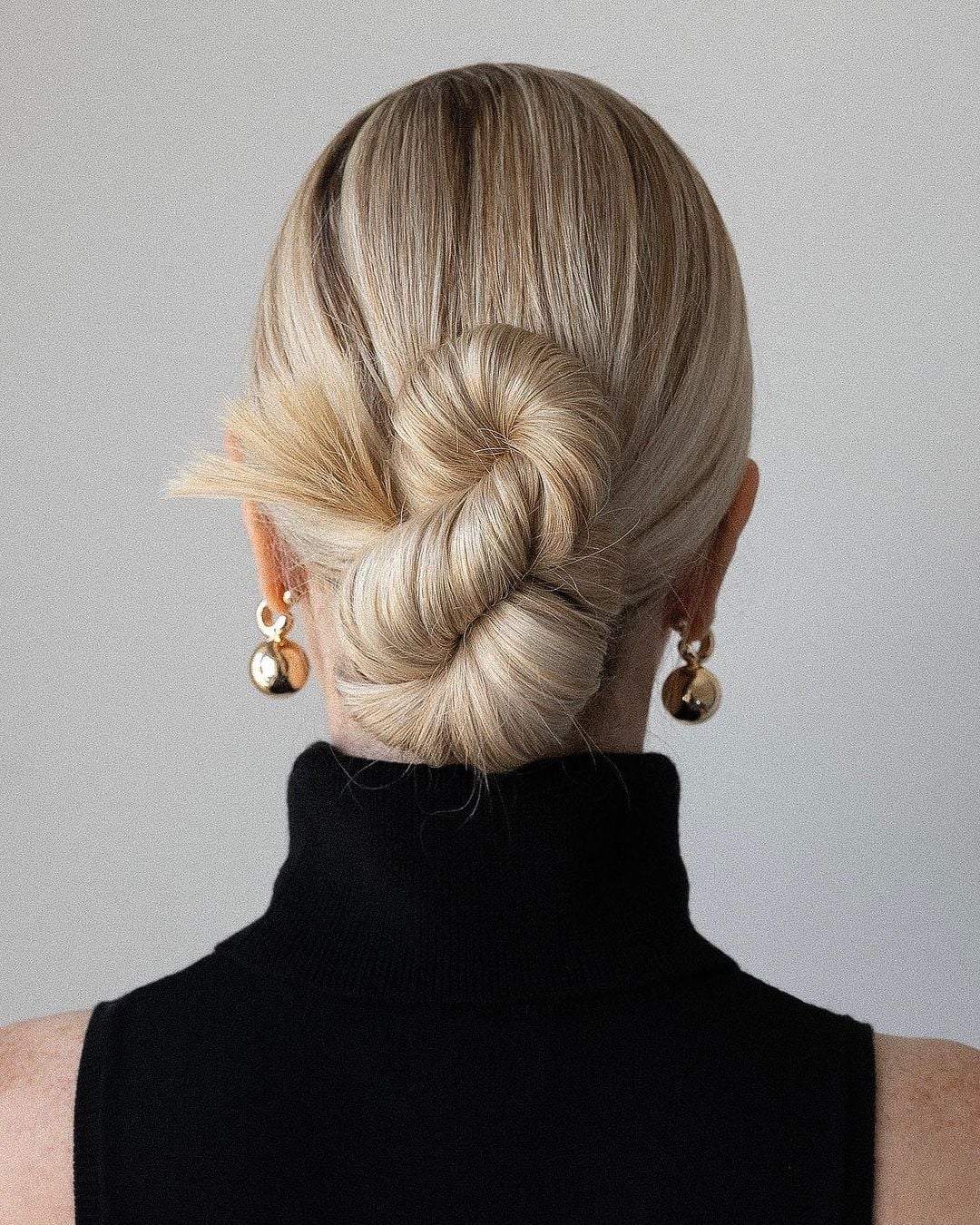 Blonde Twisted Chignon With Highlights — Classy Hairstyles to Do