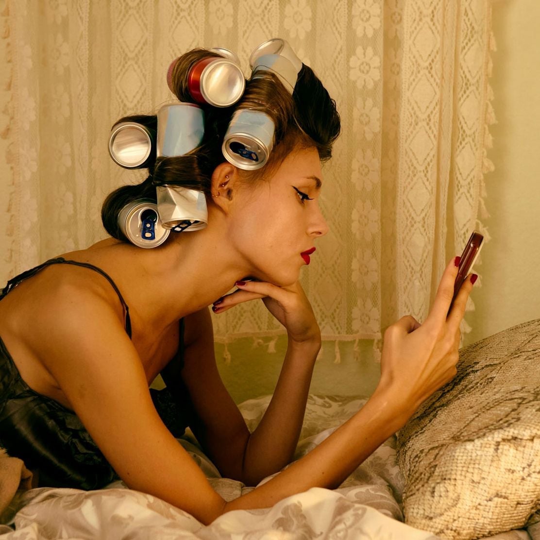 Mid-Back Dark Brown Side Swept Rollers — Classy Heatless Curls