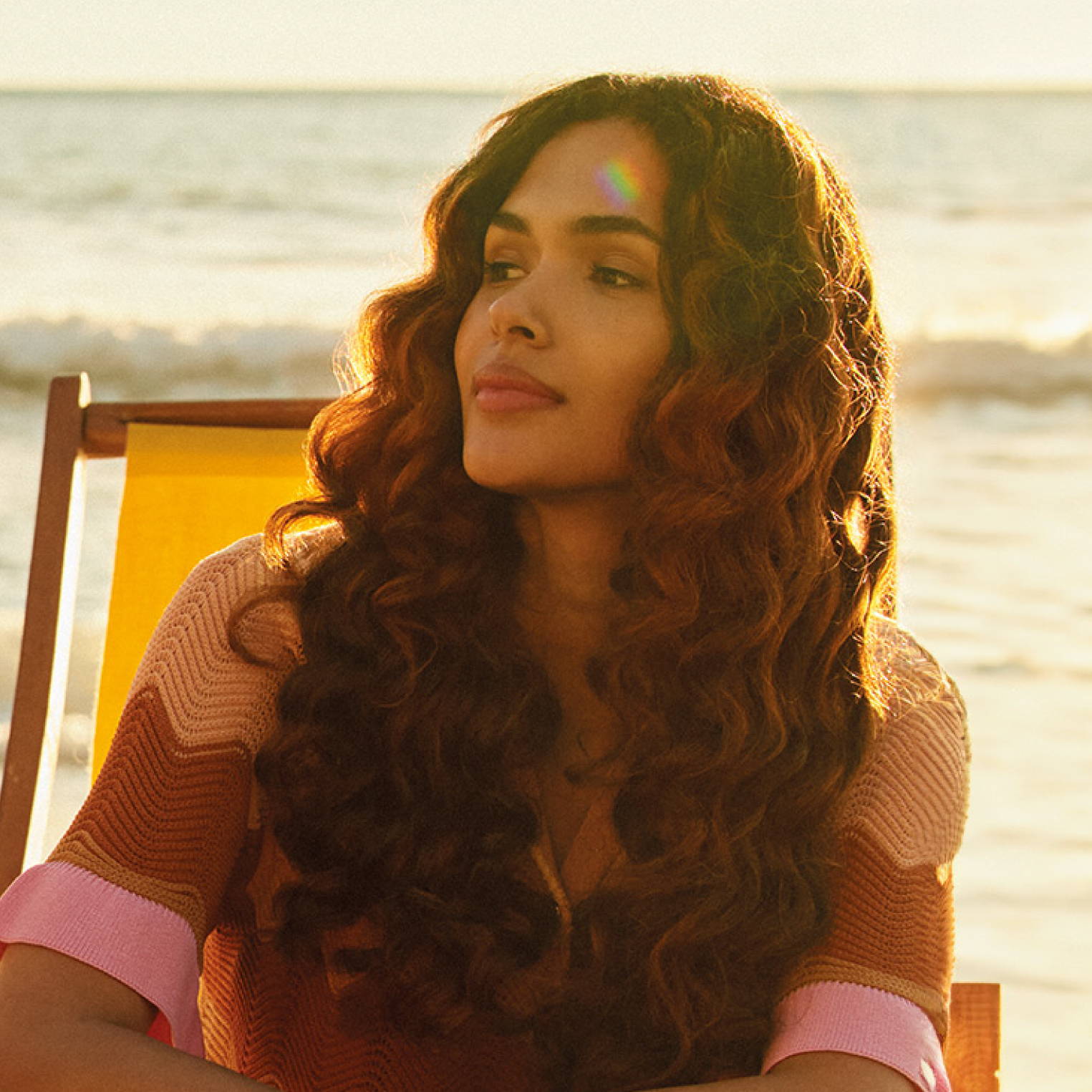 Glossy Warm Brown Mid-Back Blowout With Soft Curls — Classy Heatless Curls