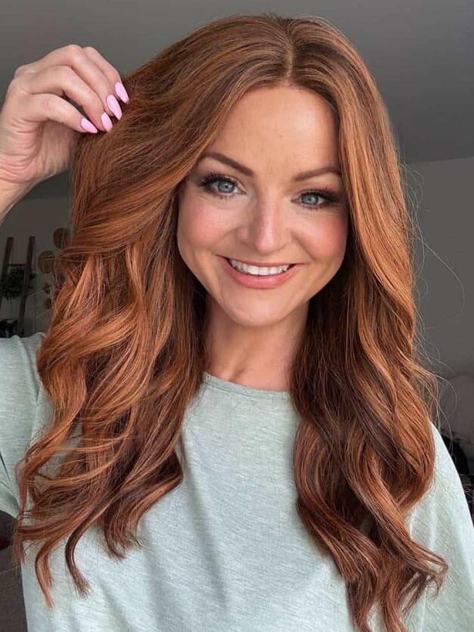 Auburn Wig With Warm Highlight Dimension — Classy Highlights Wig