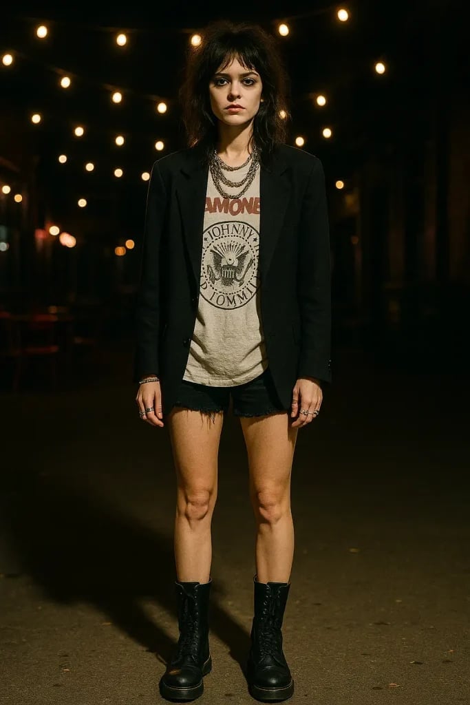 Blazer and Distressed Shorts for Concert Style Blazer and Distressed Shorts for Concert Style — Classy Indie Outfits