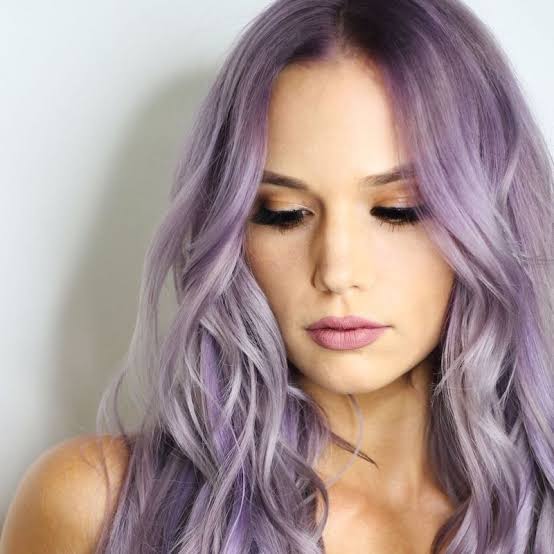 Mid-Back Length With Lavender Balayage Waves — Classy Lavender Hair