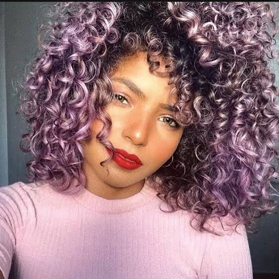 Layered Bob With Straight Fringe In Vibrant Lavender — Classy Lavender Hair