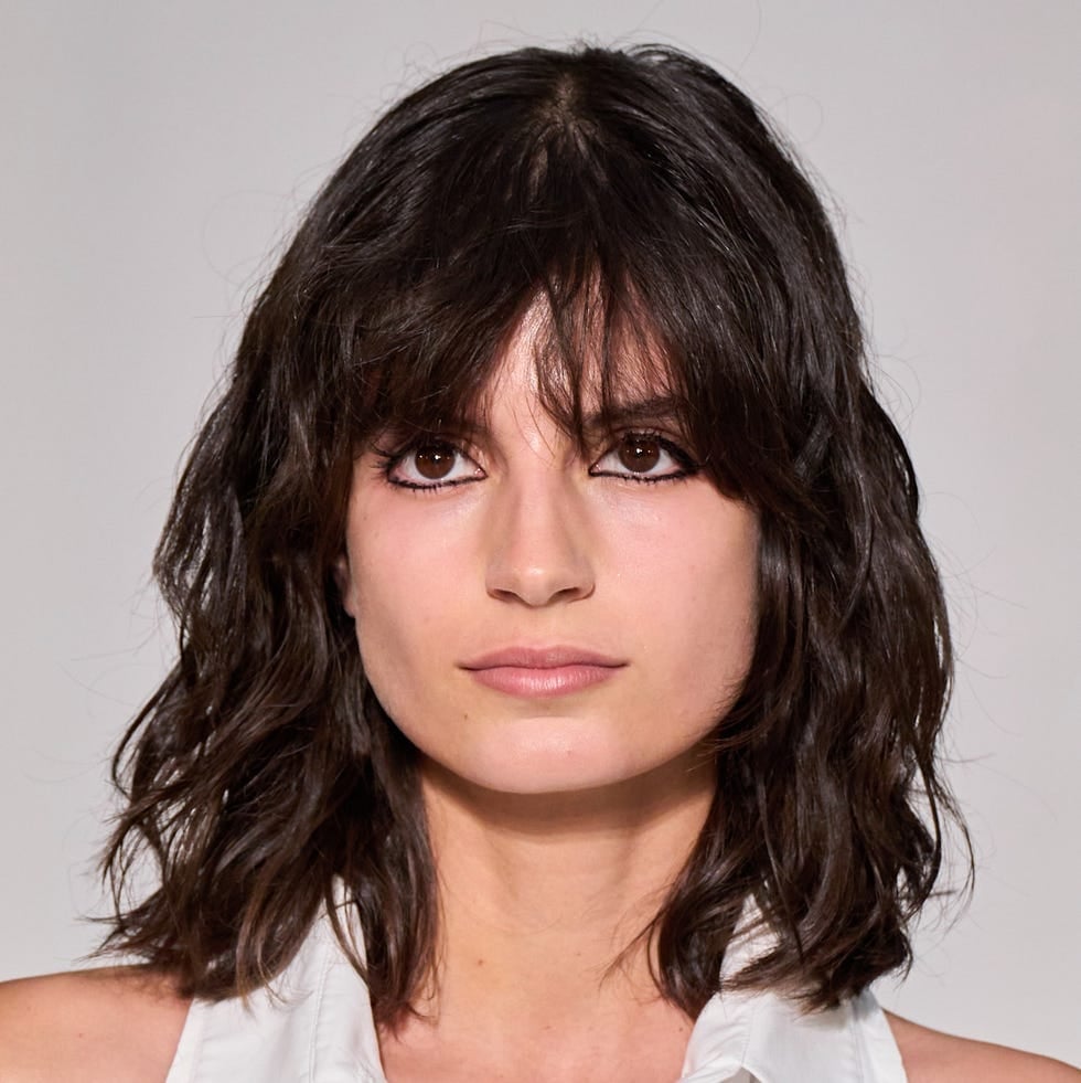 Dark Brown Shag With Wispy Curtain Bangs — Classy Medium Length Hair