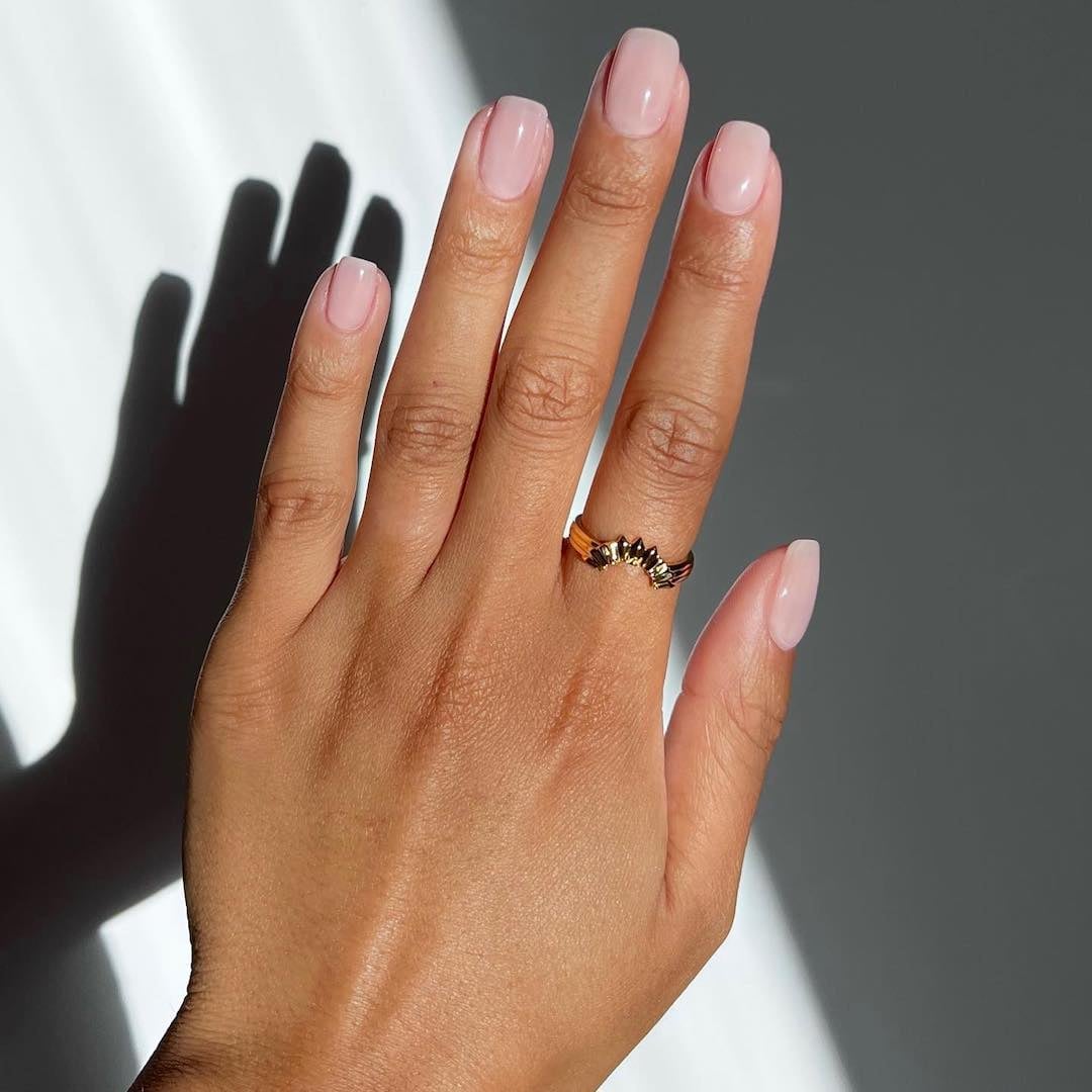 Precise White Tip Short Square French — Classy Medium Square Nails