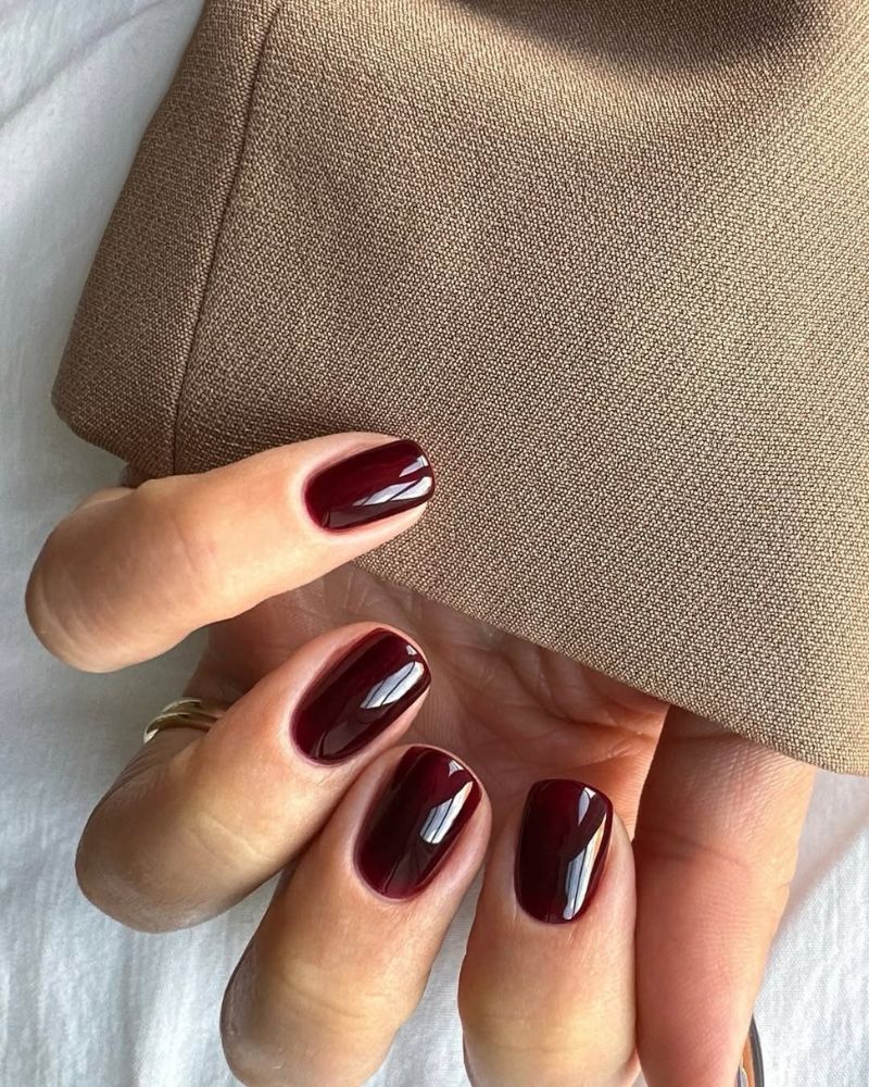 Sheer Milky Pink Nude Medium Square — Classy Medium Square Nails