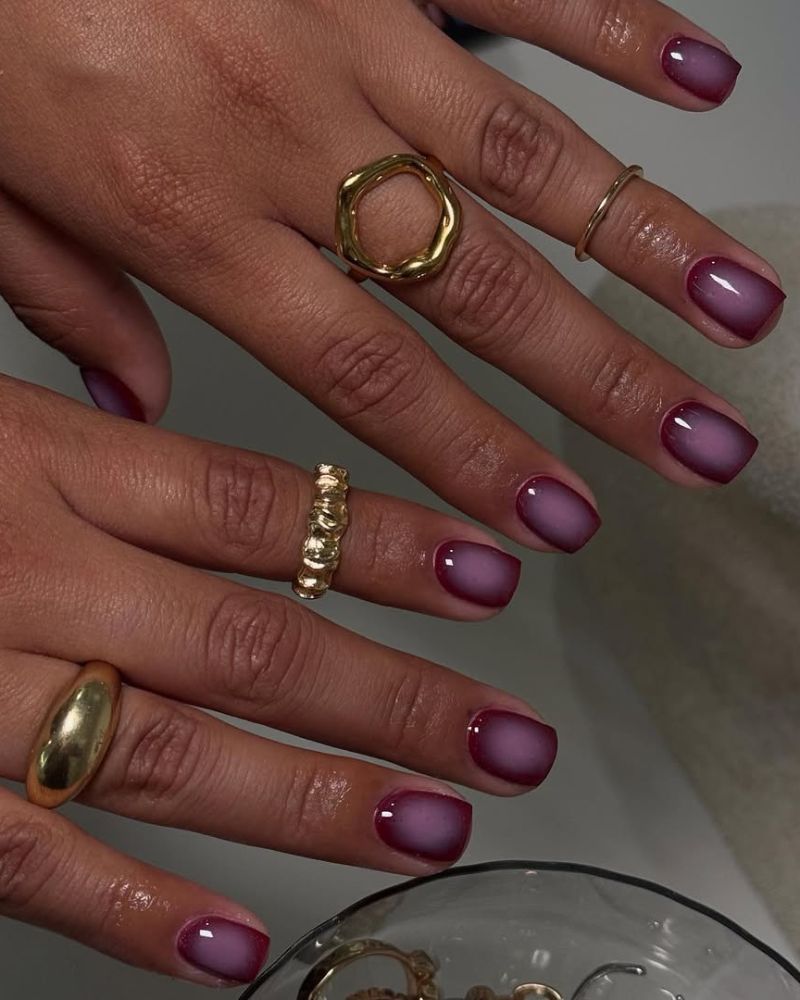 Heart Accent Short Square Nails — Classy Medium Square Nails