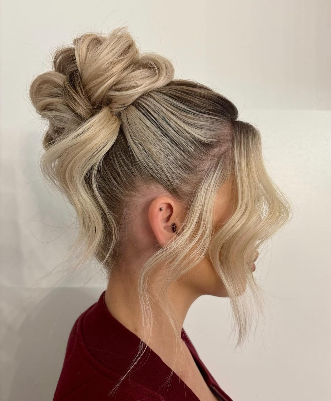 Light Brown Romantic Messy Bun — Classy Messy Bun Updo