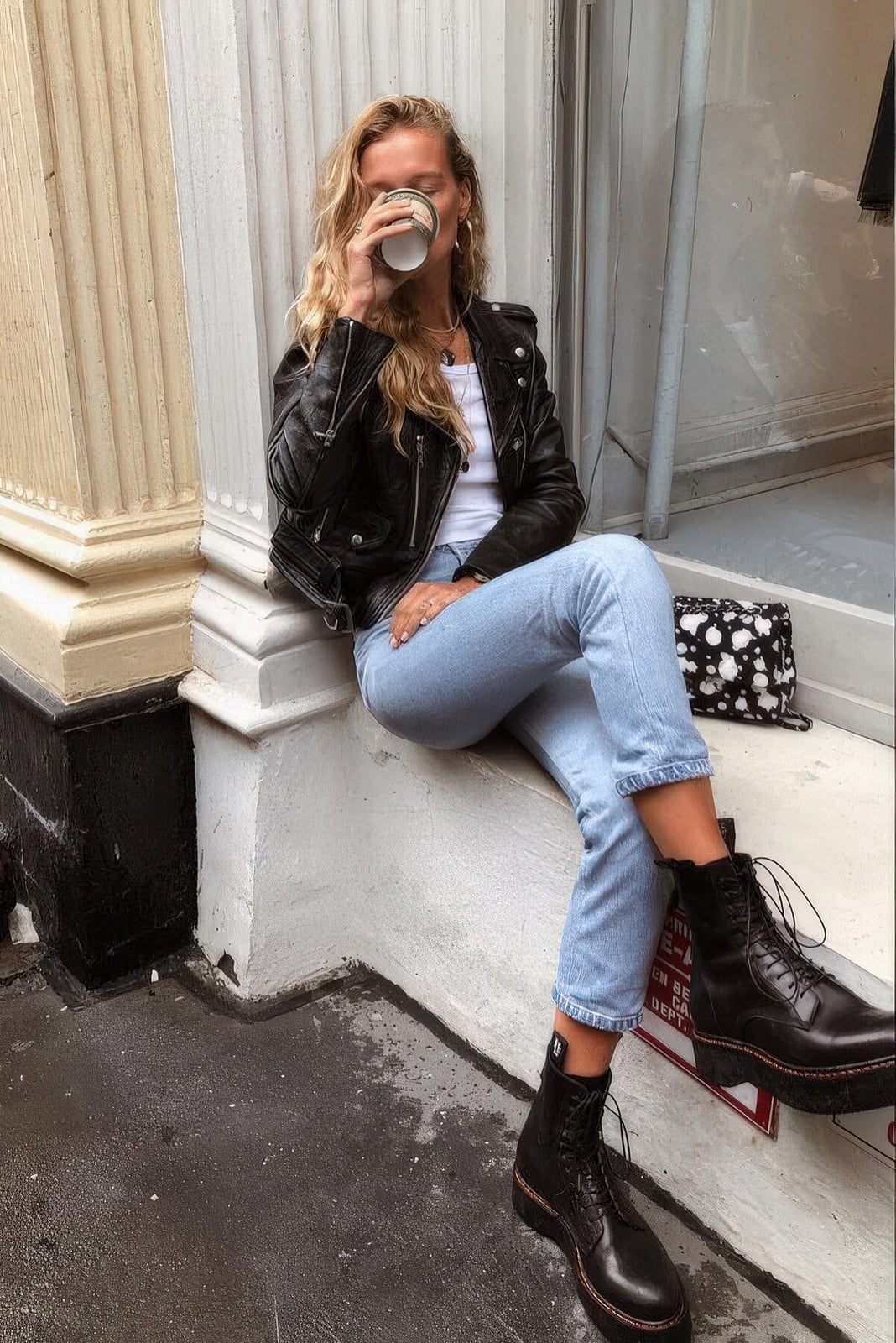 Moto Jacket With Cropped Jeans Moto Jacket With Cropped Jeans — Classy Mom Jeans Outfits