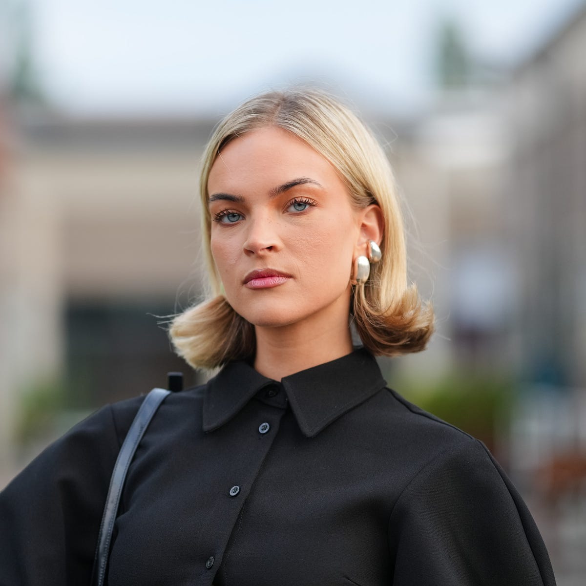Chin Length Platinum Blonde Sleek Bob — Classy Old Money Blonde
