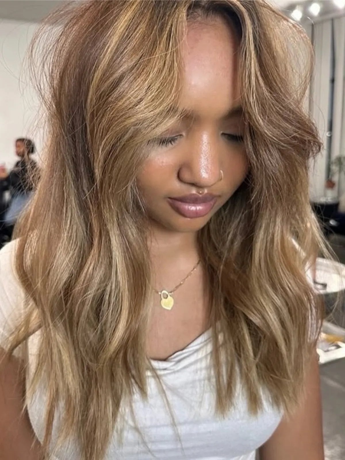 Mid-Back Creamy Blonde Balayage, Long Layers — Classy Old Money Blonde