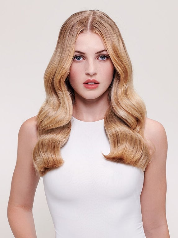 Collarbone Ash Blonde Blowout With Glossy Waves — Classy Party Hair